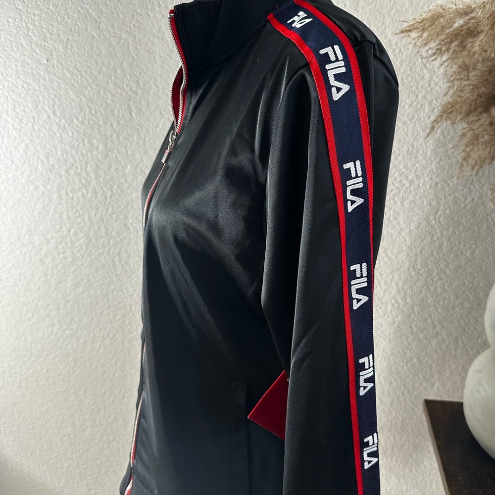 FILA Black Jacket with Red Accents Size XL NWT - Picture 2 of 7